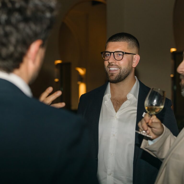 Attendee at The Syndicate Global event at The One&Only in Dubai.