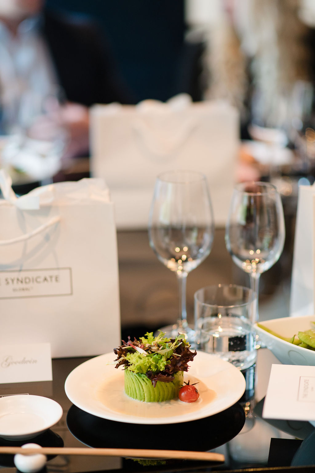 Gourmet dishes served at a Syndicate Global event at the Nobu Hotel, Central London, for UHNW founders, family office executives, and business leaders.