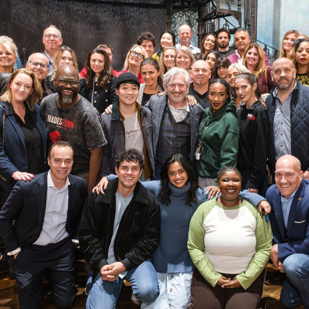Founders, investors and family office leaders at a VIP Hadestown London experience with The Syndicate Global