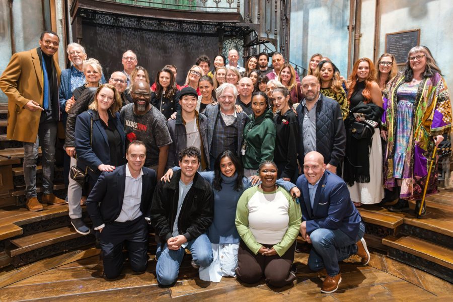 Cast members of Hadestown and attendees at The Syndicate Global VIP experience meet and greet at The Connaught, London, featuring UHNW founders, family office executives, and business leaders.